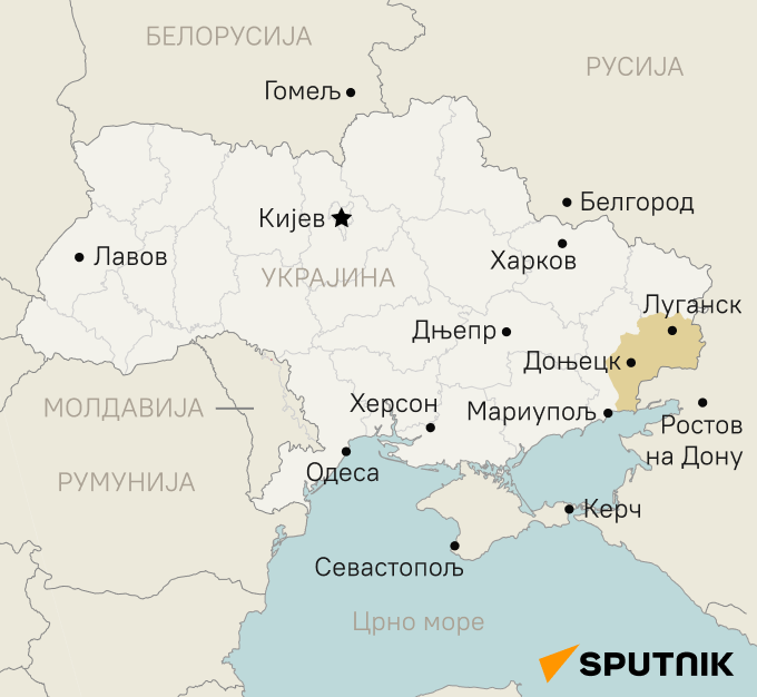 Мапа Украjине ЋИР МОБ - Sputnik Србија