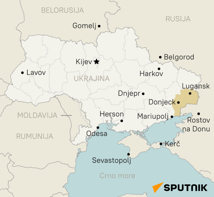 Mapa Ukrajine LAT MOB - Sputnik Srbija