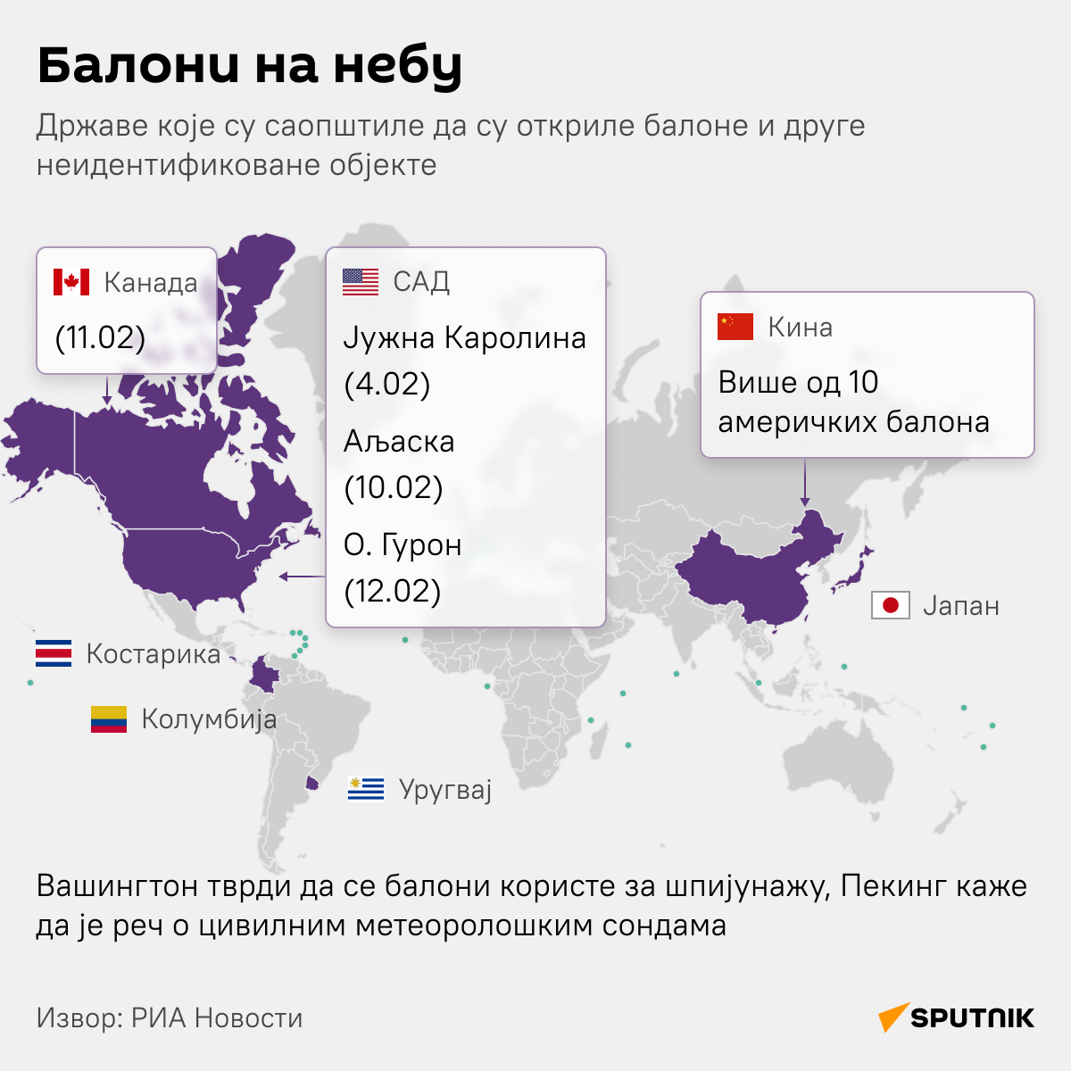 Инфографика Балони на небу  ЋИРИЛИЦА деск - Sputnik Србија