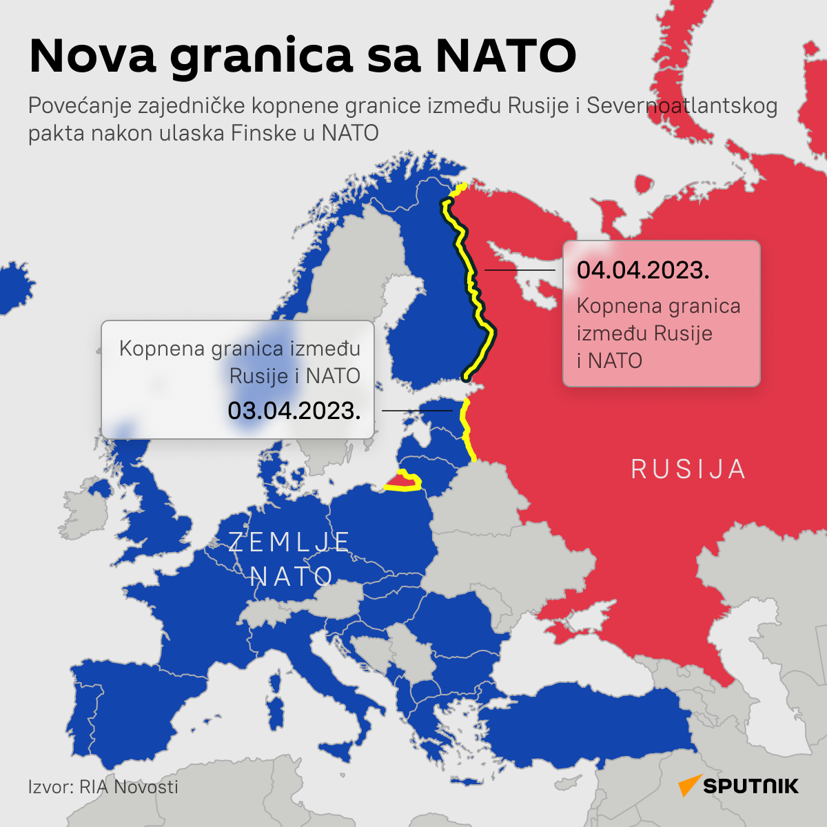 INFOGRAFIKA Nova granica sa NATO Latinica DESK INFOGRAFIKA Nova granica sa NATO Latinica DESK - Sputnik Srbija