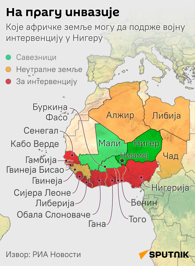 Инфографика војна интервенција Нигер ЋИРИЛИЦА моб - Sputnik Србија
