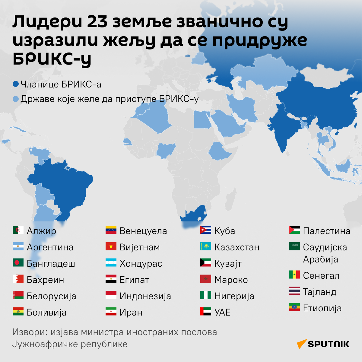 ИНФОГРАФИКА БРИКС чланство ЋИРИЛИЦА деск - Sputnik Србија