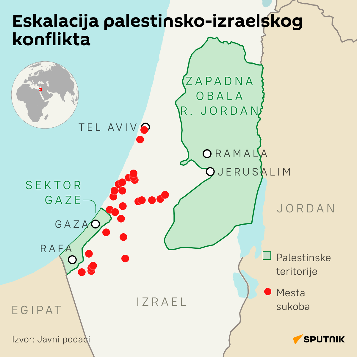Eskalacija izraelsko-palestinskog sukoba desk lat - Sputnik Srbija