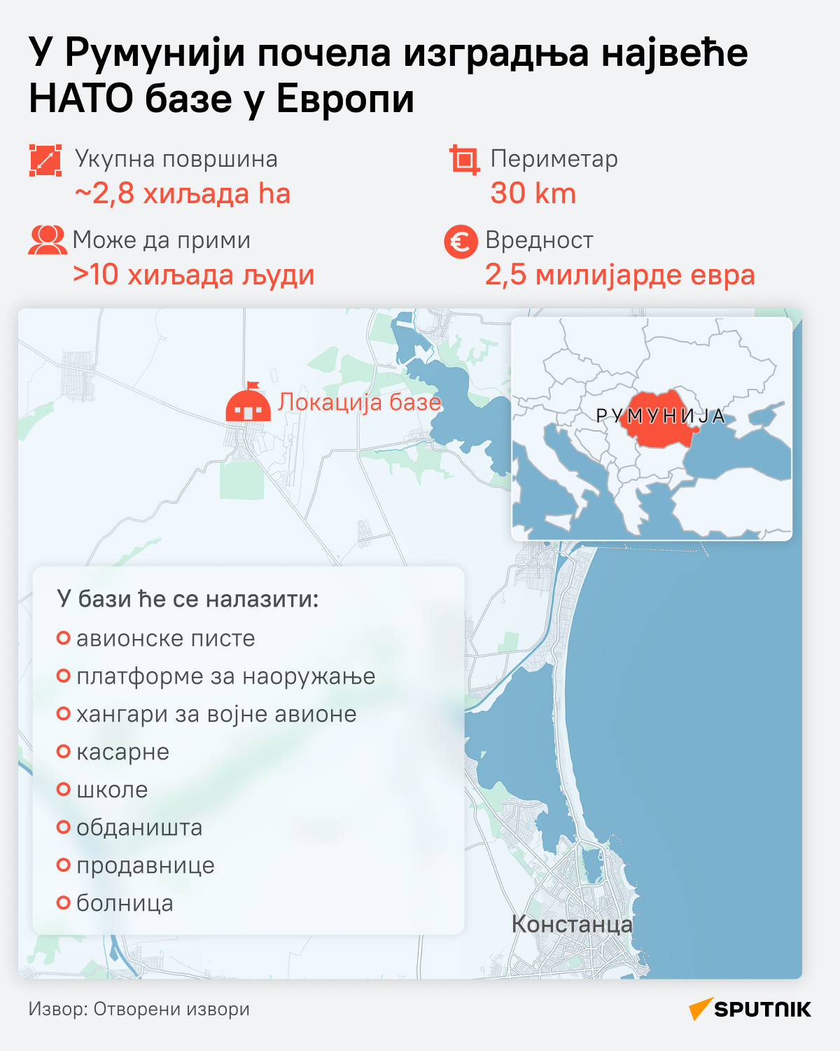 инфографика Румунија НАТО база ЋИР деск - Sputnik Србија