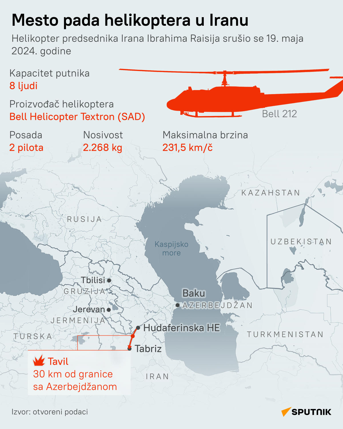 Mesto pada helikoptera u Iranu DESK LAT - Sputnik Srbija