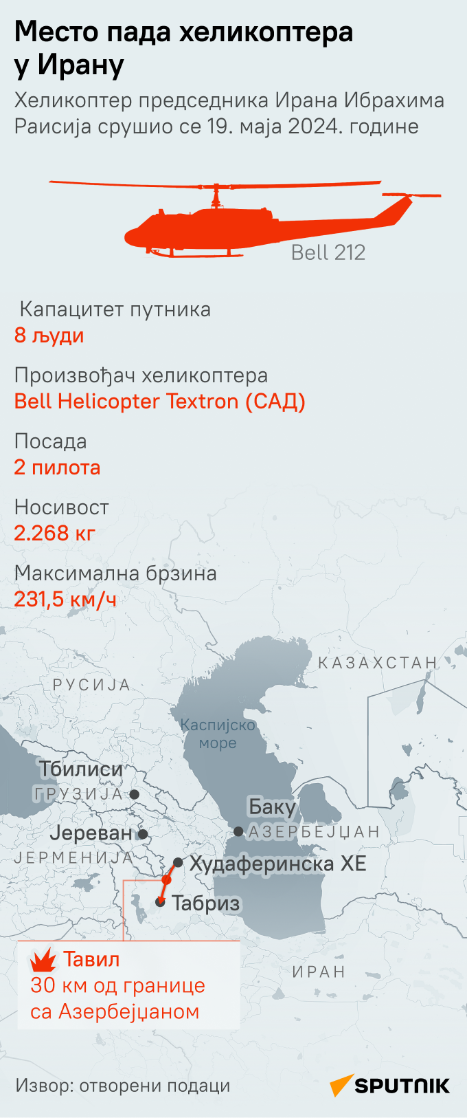 Место пада хеликоптера у Ирану МОБ ЋИР - Sputnik Србија