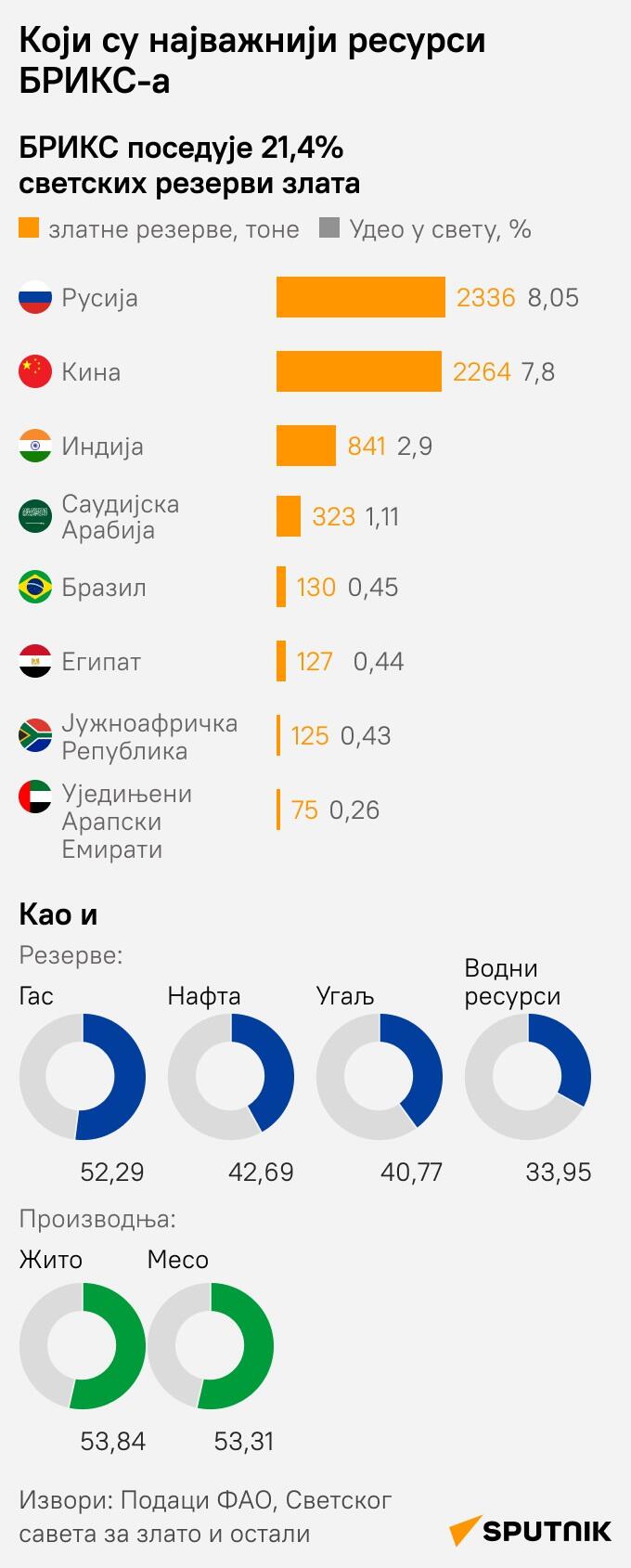 Резерве БРИКС-а - Sputnik Србија