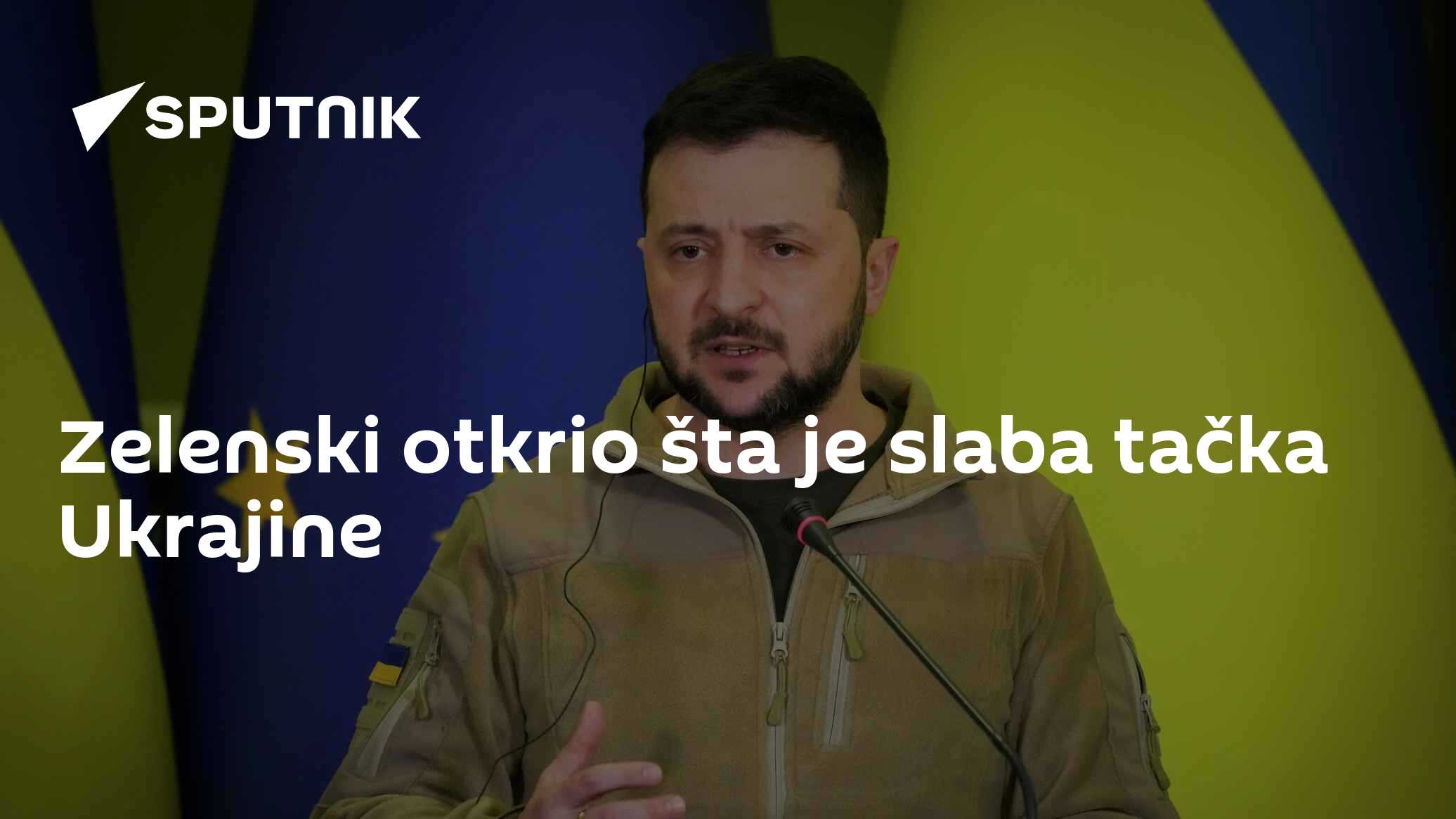 Zelenski otkrio šta je slaba tačka Ukrajine - 19.01.2023, Sputnik Srbija