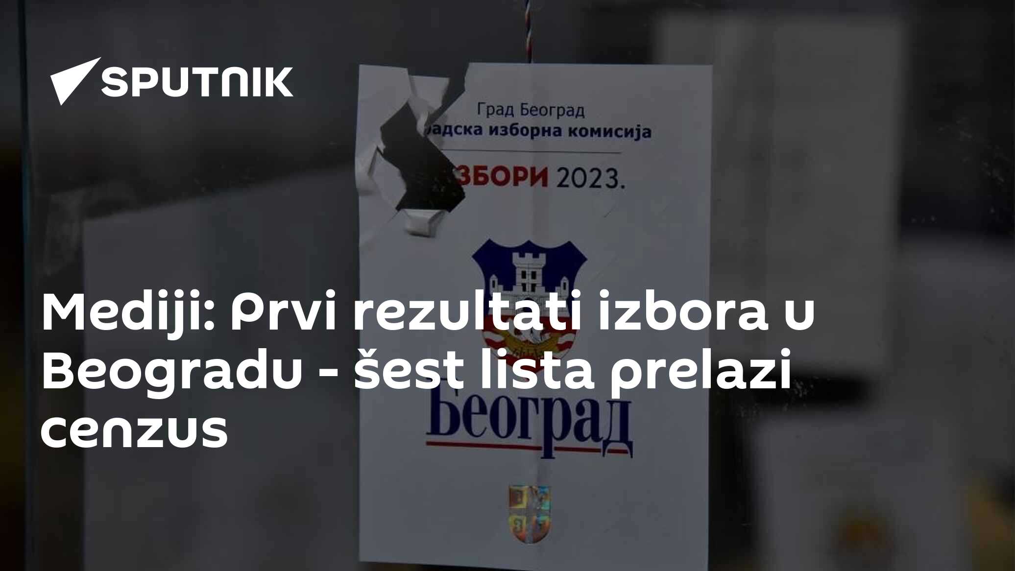 Mediji Prvi rezultati izbora u Beogradu šest lista prelazi cenzus