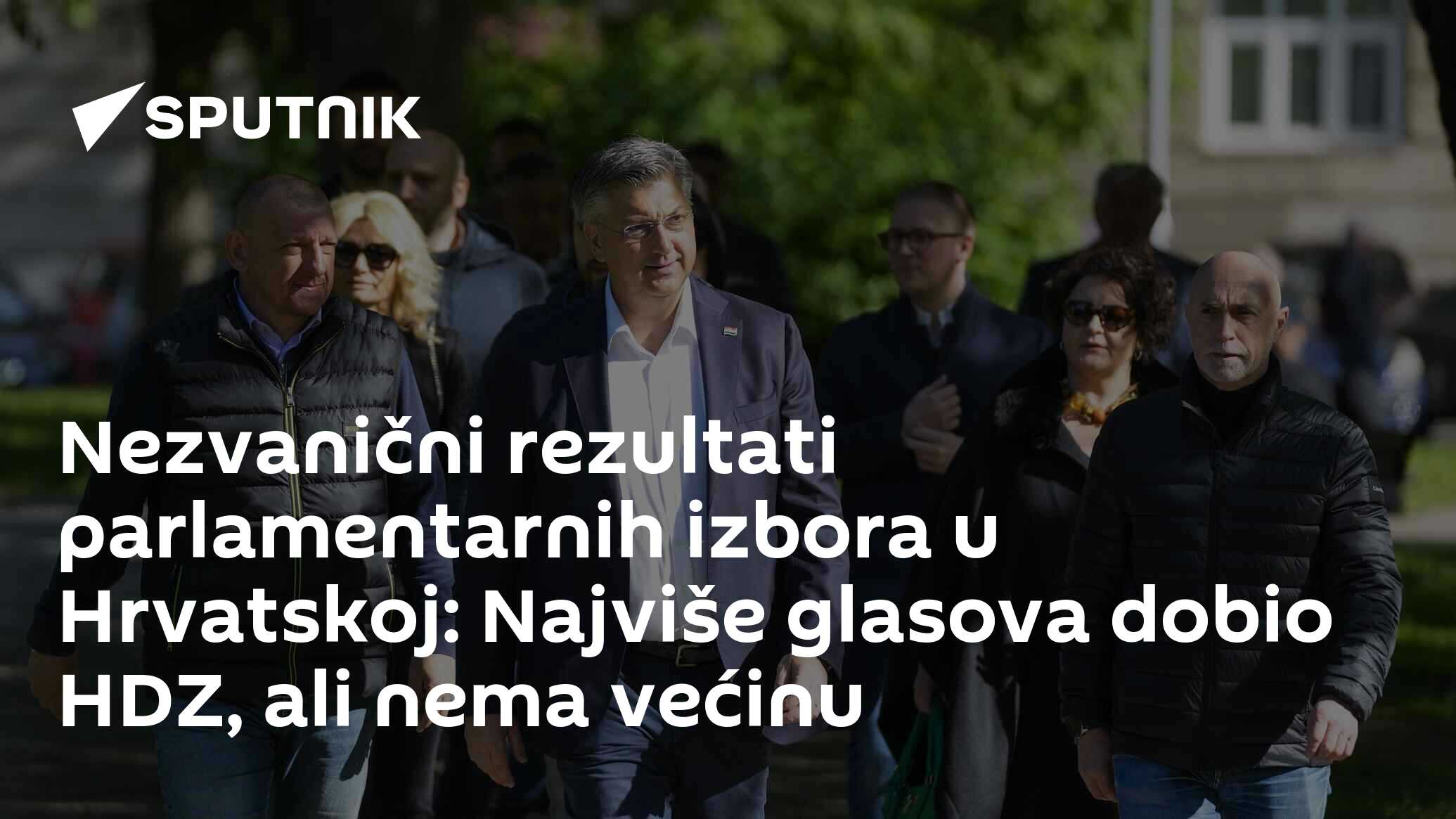 Nezvanični rezultati parlamentarnih izbora u Hrvatskoj Najviše glasova