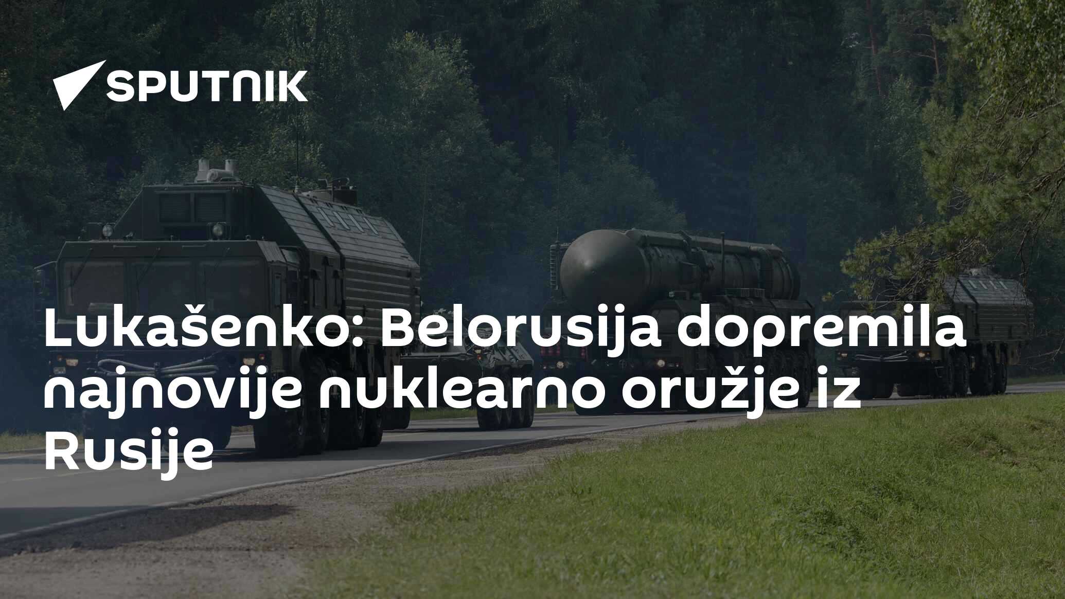 Lukašenko: Belorusija dopremila najnovije nuklearno oružje iz Rusije - 31.10.2025, Sputnik Srbija
