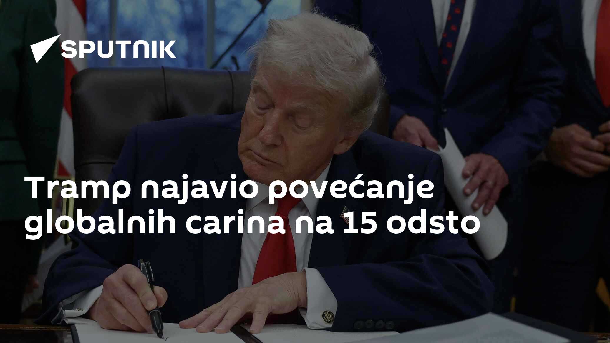 Tramp najavio povećanje globalnih carina na 15 odsto