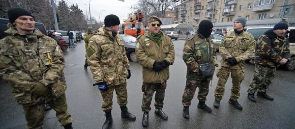 Митинг батаљона Ајдар испред Министарства одбране Украјине - Sputnik Србија