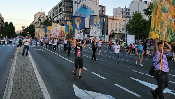Protest u Beogradu - Sputnik Srbija