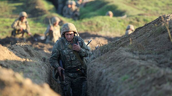 Јерменски војници на граници са Азербејџаном - Sputnik Србија