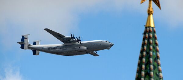 Авион Ан-22 Антеј на проби вездушног дела Параде победе у Москви - Sputnik Србија