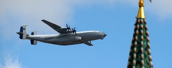 Авион Ан-22 Антеј на проби вездушног дела Параде победе у Москви - Sputnik Србија