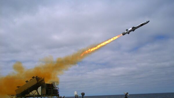 Lansiranje rakete NSM sa američkog bojnog broda Koronado  - Sputnik Srbija