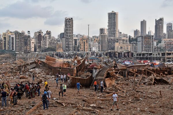 Delovi Bejruta sravnjeni su sa zemljom u jučerašnjoj eksploziji. - Sputnik Srbija