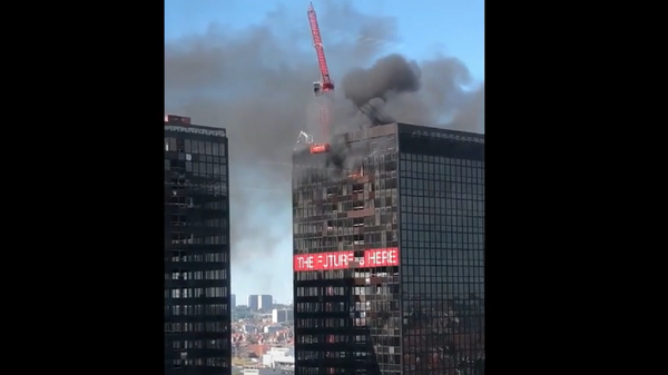Požar u zgradi Svetskog trgovinskog centra u Briselu - Sputnik Srbija