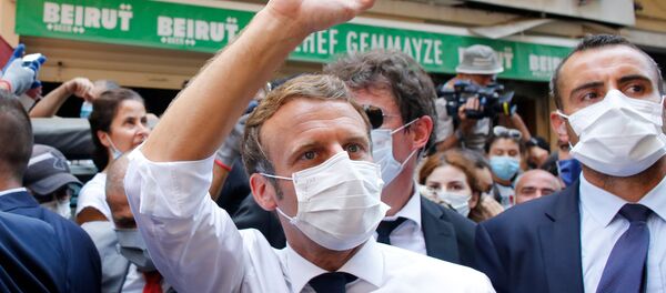 Makron u Bejrutu - Sputnik Srbija