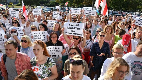 Protest zdravstvenih radnika u Belorusiji - Sputnik Srbija