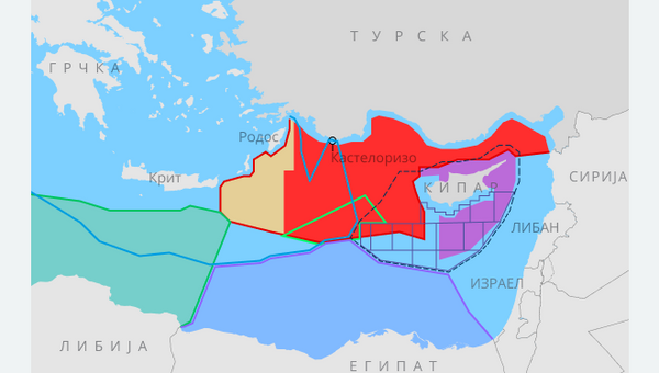 Morske granice Turske i Grčke na Sredozemnom moru ISPRAVLJENO - Sputnik Srbija