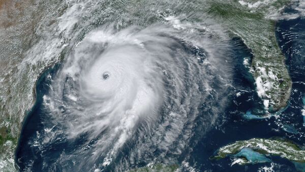 Сателитска слика урагана Лора изнад Мексичког залива - Sputnik Србија