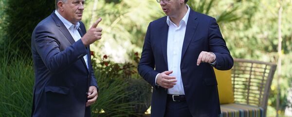 Predsednik Srbije Aleksandar Vučić i srpski član Predsedništva BiH Milorad Dodik - Sputnik Srbija