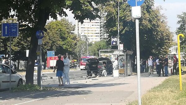 Eksplozija džipa u Ulici Omladinskih brigada na Novom Beogradu - Sputnik Srbija