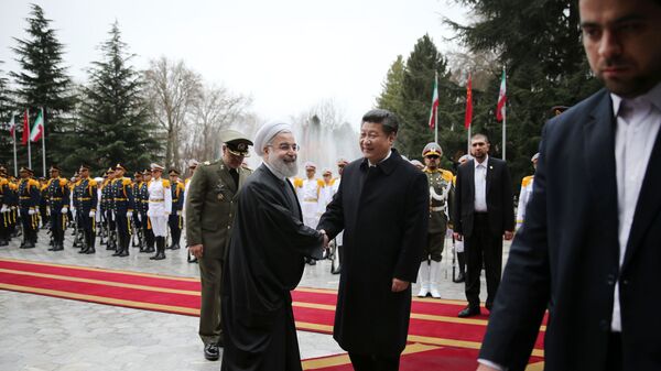 Састанак иранског председника Хасана Роханија и кинеског председника Си Ђинпинга - Sputnik Србија