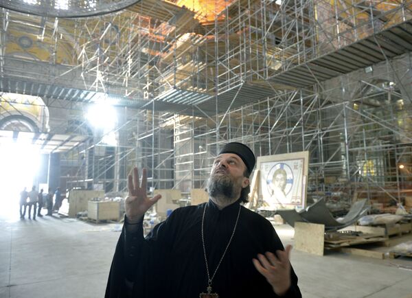 Jedinstven u svetu: Završen mozaik u Hramu Svetog Save /foto/ - Sputnik Srbija