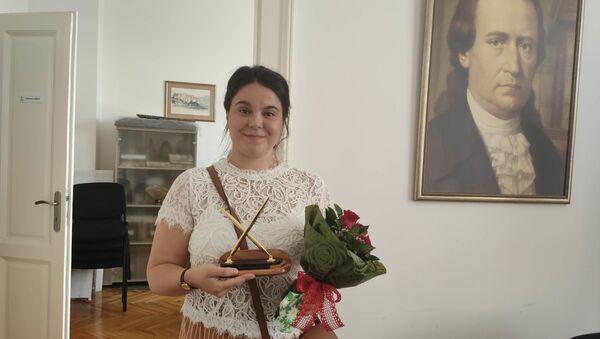 Tijana Koprivica, dobitnica „Dositejevog zlatnog pera“ - Sputnik Srbija