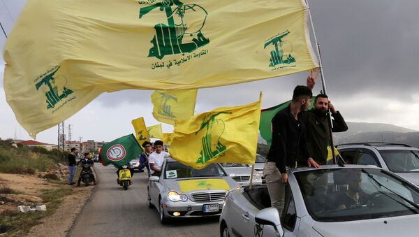 Присталице либанског Хезболаха носе заставе - Sputnik Србија
