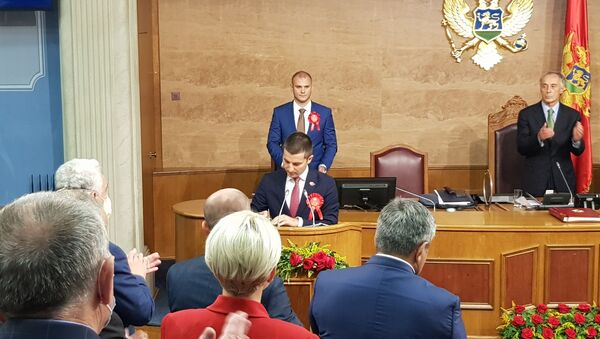 Lider koalicije „Mir je naša nacija“ i predsednik Demokratske Crne Gore Aleksa Bečić - Sputnik Srbija
