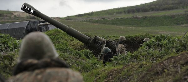 Артиљеријски положаји у селу Мадагис у Нагорно-Карабаху - Sputnik Србија