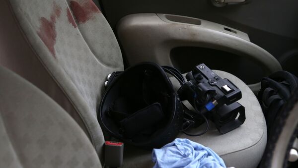 Аутомобил рањених новинара у сукобу у Нагорно-Карабаху - Sputnik Србија