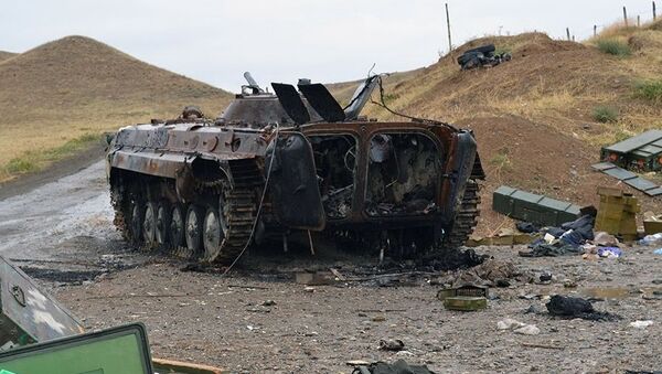 Уништена војна техника јерменских снага коју су заузеле Оружане снаге Азербејџана током сукоба у Нагорно-Карабаху - Sputnik Србија