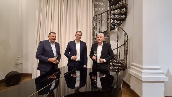 Milorad Dodik, Aleksandar Vučić i Dragan Čović - Sputnik Srbija