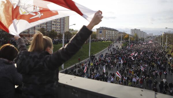Протест присталица белоруске опозиције у Минску - Sputnik Србија