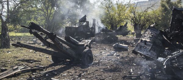 Уништена војна техника Армије одбране Карабаха у рејону Хадрута Уништена војна техника Армије одбране Карабаха у рејону Хадрута - Sputnik Србија