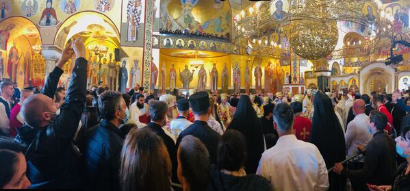 Sveta liturgija, koju predvodi patrijarh srpski Irinej sa više arhijereja SPC i drugih pomesnih crkava - Sputnik Srbija