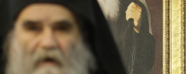 Mitropolit Amfilohije, patrijarh Pavle Mitropolit Amfilohije, patrijarh Pavle - Sputnik Srbija