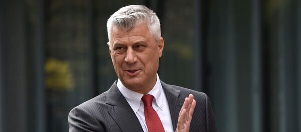 Hašim Tači tokom konferencije za štampu u Prištini - Sputnik Srbija