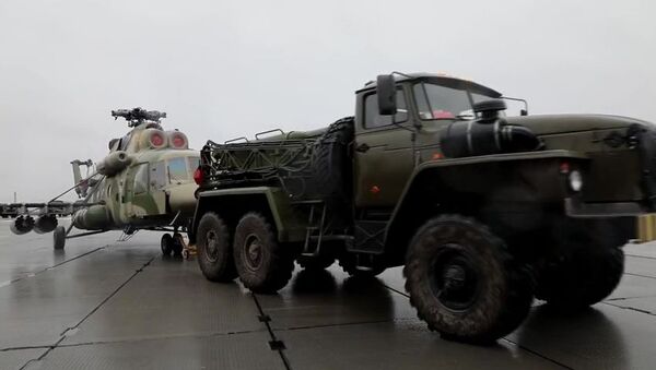 Транспорт хеликоптера руског ратног ваздухопловства у Нагорно-Карабах - Sputnik Србија