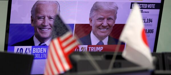 Монитор са резултатима председничких избора у САД Монитор са резултатима председничких избора у САД - Sputnik Србија