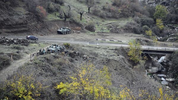 Контролни пункт руских мировних снага у Нагорно Карабаху - Sputnik Србија