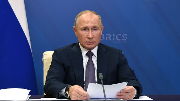 Ruski predsednik Vladimir Putin na samitu BRIKS-a - Sputnik Srbija