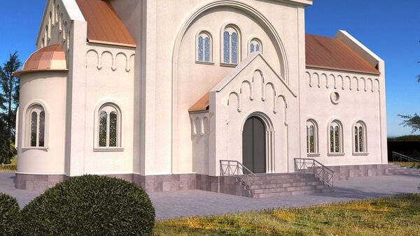 Budući izgled crkve Svetog Save, prvog hrama posvećenog najvećem srpskom svetitelju u Rusiji. - Sputnik Srbija