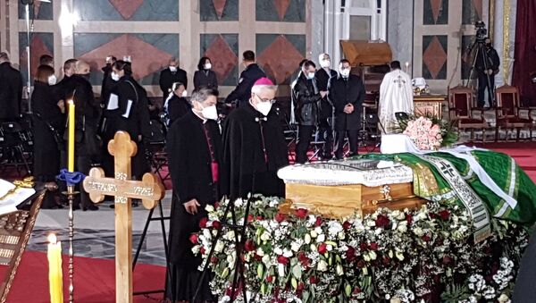 Predstavnici Katoličke crkve na sahrani patrijarha Irineja. - Sputnik Srbija